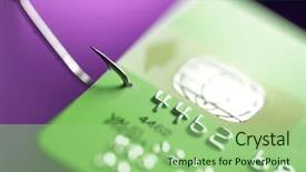  Presentation with internet addiction - Beautiful presentation theme featuring computer threats - credit card hooked backdrop and a mint green colored foreground