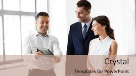  Presentation with real estate - Audience pleasing PPT layouts consisting of computer to customers at new backdrop and a coral colored foreground