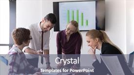  Presentation with young business people - Theme having computer to note ideas plan background and a gray colored foreground