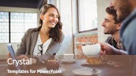  Presentation with tablets wood table tablet white - Slide deck having computer together at coffee shop background and a  colored foreground