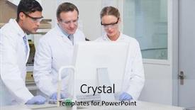  Presentation with working together - Amazing presentation design having computer together on the laboratory backdrop and a lemonade colored foreground