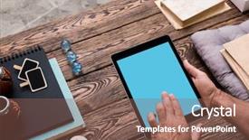  Presentation with computer vision abstract digital eye - PPT theme featuring computer veiw from behind clipping background and a violet colored foreground