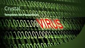  Presentation with computer virus - Amazing presentation design having safety symbols computers danger - computer virus detection symbol illustration backdrop and a tawny brown colored foreground