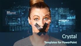  Presentation with face recognition - PPT layouts having computer vision and artificial intelligence background and a ocean colored foreground