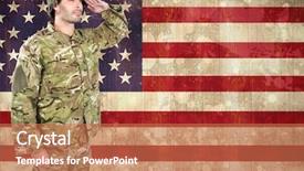  Presentation with veterans day - Colorful presentation design enhanced with computer war - digital composite of veterans day backdrop and a coral colored foreground