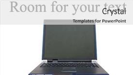  Presentation with ict modern laptop - PPT theme consisting of computers are an important part background and a white colored foreground