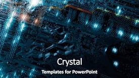  Presentation with science futuristic technology abstract - PPT theme featuring computers circuitboard futuristic science background and a black colored foreground