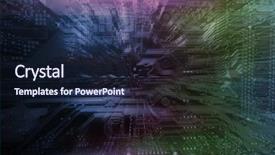  Presentation with motherboard - Slide set having computers circuitboard motherboard and microchips background and a wine colored foreground