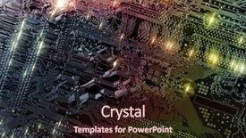  Presentation with motherboard - Presentation design having computers circuitboard motherboard microchips background and a wine colored foreground