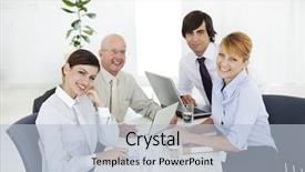  Presentation with paperwork - Theme featuring computers related - two young business woman background and a light blue colored foreground