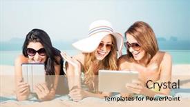  Presentation with infinity - Audience pleasing slide deck consisting of computers sunbathing over infinity edge backdrop and a lemonade colored foreground