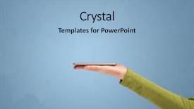  Presentation with elegant - Audience pleasing slides consisting of computers tablets cell phones - elegant hand holding mobile phone backdrop and a light blue colored foreground