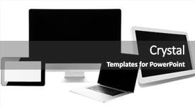  Presentation with group of wildlife crocodile isolated - Cool new presentation theme with computers tablets cell phones - group of laptop tablet backdrop and a dark gray colored foreground