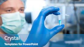  Presentation with dna - Beautiful slides featuring computers water - scientist doing dna test backdrop and a teal colored foreground