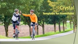  Presentation with racing - Audience pleasing PPT theme consisting of comrades - racing cyclists after sport backdrop and a tawny brown colored foreground
