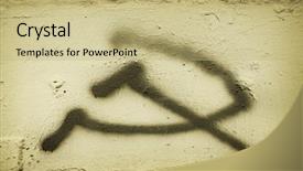  Presentation with communism - Presentation theme with comunica ao - communism sign special toned photo background and a yellow colored foreground