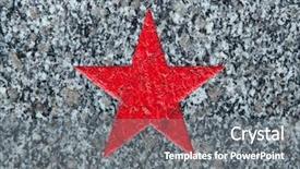  Presentation with red star - Colorful slide deck enhanced with comunica ao - red star depicted backdrop and a gray colored foreground