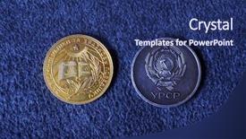  Presentation with ussr - Audience pleasing presentation theme consisting of comunica ao - soviet gold and silver medals backdrop and a navy blue colored foreground