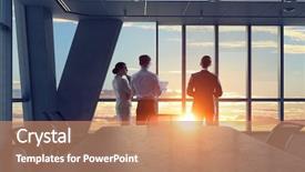  Presentation with office mix of people - Amazing slides having comunication team - silhouettes of business people backdrop and a  colored foreground