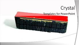  Presentation with old school punk rock leather - Presentation theme enhanced with comunist - old school typography seals background and a  colored foreground