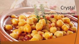  Presentation with chickpea - PPT theme with con jamon a spanish chickpea background and a lemonade colored foreground