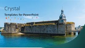  Presentation with wedding france - Presentation theme enhanced with concarneau-citadel-finistere-brittany background and a light blue colored foreground