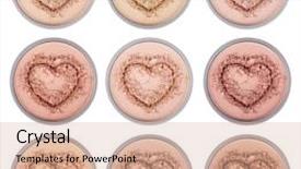  Presentation with concealed - Beautiful presentation design featuring concealed - face powder face powder backdrop and a coral colored foreground