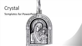  Presentation with religious - PPT layouts featuring concecration - antique christian cross isolated background and a white colored foreground