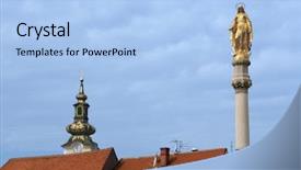  Presentation with virgin mary - Audience pleasing slides consisting of concecration - virgin mary statue in front backdrop and a light blue colored foreground