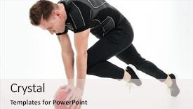  Presentation with athlete - Amazing PPT layouts having concentraion power - full length portrait backdrop and a lemonade colored foreground