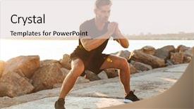  Presentation with strong - Slide deck enhanced with concentraion power - image of handsome strong concentrated background and a  colored foreground