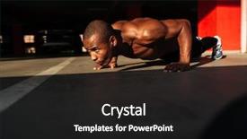  Presentation with power - Slides featuring concentraion power - portrait of a half naked background and a dark gray colored foreground