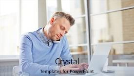  Presentation with middle ages - Audience pleasing PPT layouts consisting of concentrated middle-aged businessman working backdrop and a  colored foreground