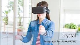  Presentation with cyber - Amazing PPT layouts having concentrated playing video game backdrop and a  colored foreground