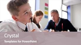  Presentation with high school psychology - Colorful PPT theme enhanced with concentrating male high school student backdrop and a gray colored foreground