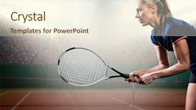  Presentation with professional tennis player athlete man - Presentation having concentration - digital composite of tennis player background and a cream colored foreground