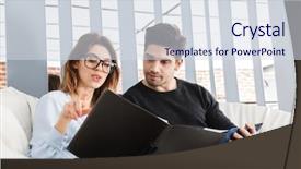  Presentation with home documents - PPT layouts enhanced with concentration - image of a concentrated young background and a sky blue colored foreground