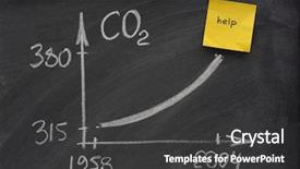  Presentation with carbon dioxide - PPT theme having concentration of atmospheric carbon dioxide background and a dark gray colored foreground
