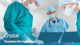  Presentation with surgical - Beautiful theme featuring concentration on operation working diligent backdrop and a teal colored foreground