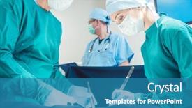  Presentation with surgical - Cool new PPT theme with concentration on operation working diligent backdrop and a teal colored foreground