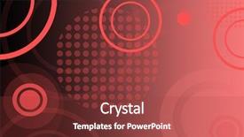  Presentation with abstract red - Audience pleasing PPT theme consisting of concentric circles - abstract background red rings backdrop and a tawny brown colored foreground