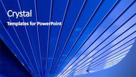  Presentation with ombre art abstract blue - Slide set having concentric circles - blue abstract ceiling in office background and a royal blue colored foreground