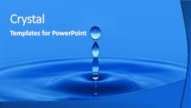 Presentation with water drop - PPT layouts featuring concentric circles - blue water drop close up background and a  colored foreground