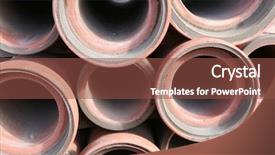 Presentation with pipes - Beautiful slide set featuring concentric circles - drainage pipes backdrop and a  colored foreground