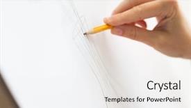  Presentation with graphite - Presentation theme enhanced with concept - artist hands with graphite background and a  colored foreground