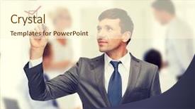  Presentation with stock market abstract business concept - PPT layouts enhanced with concept - attractive buisnessman or teacher background and a cream colored foreground