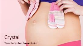  Presentation with maternity - Presentation design consisting of concept - belly of a pregnant background and a lemonade colored foreground