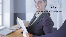  Presentation with education - Presentation theme featuring concept - business team with flip background and a  colored foreground