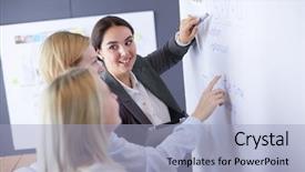  Presentation with education - PPT theme having concept - business team with flip background and a  colored foreground