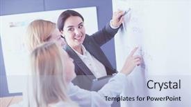  Presentation with education - Theme having concept - business team with flip background and a  colored foreground